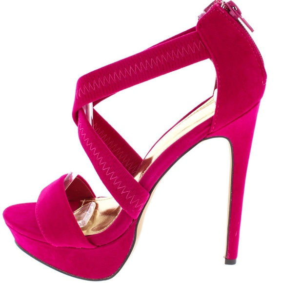 Shoes - Aphrodite Fuchsia Platform Heel (7.5) Shoes - Aphrodite Fuchsia Platform Heel (7.5)